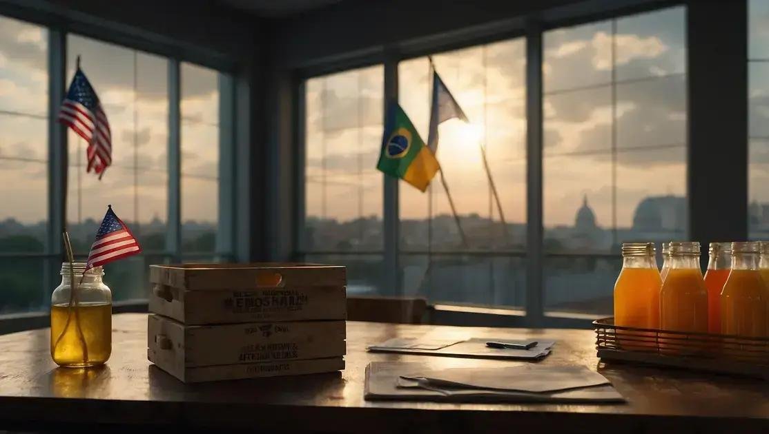 Empresa americana de suco de laranja processa governo Trump por tarifas contra Brasil