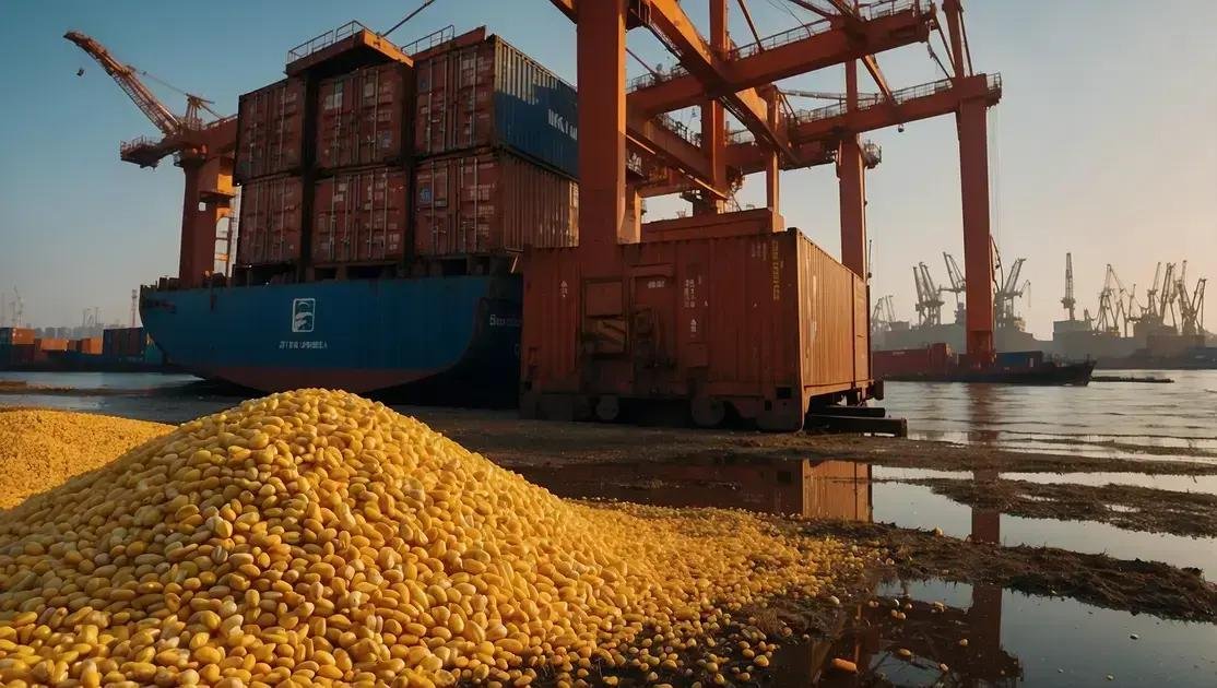 Importações de milho pela China caem 11,5% no ano até julho; açúcar tem alta