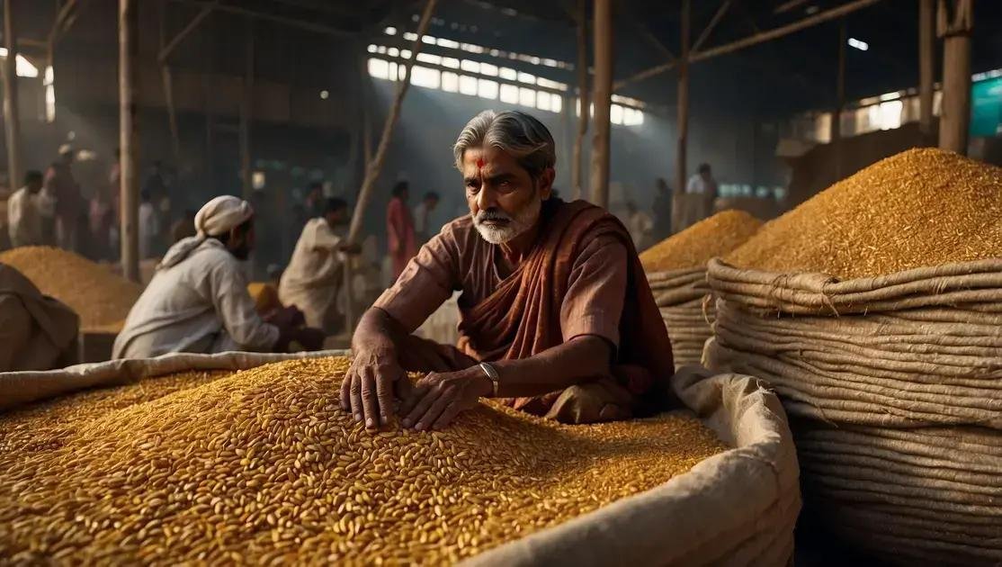 Índia impõe limites aos estoques de trigo e pode recorrer a importações, se necessário
