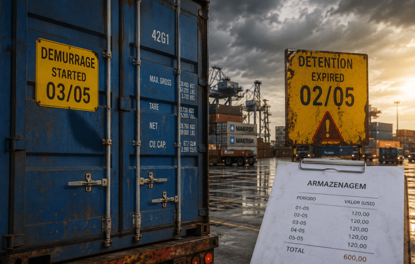 Demurrage, Detention e Armazenagem: os Custos que Ninguém Cotou