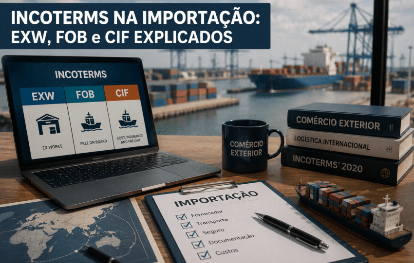 Incoterms na Importação: EXW, FOB e CIF Explicados